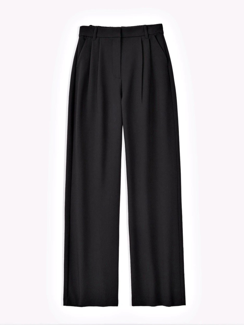 Abercrombie & Fitch Curve Love Sloane Tailored Wide Leg Black Pant (size 32r/14)